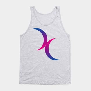 Double Crescent Moon Bisexual Pride Symbol Tank Top